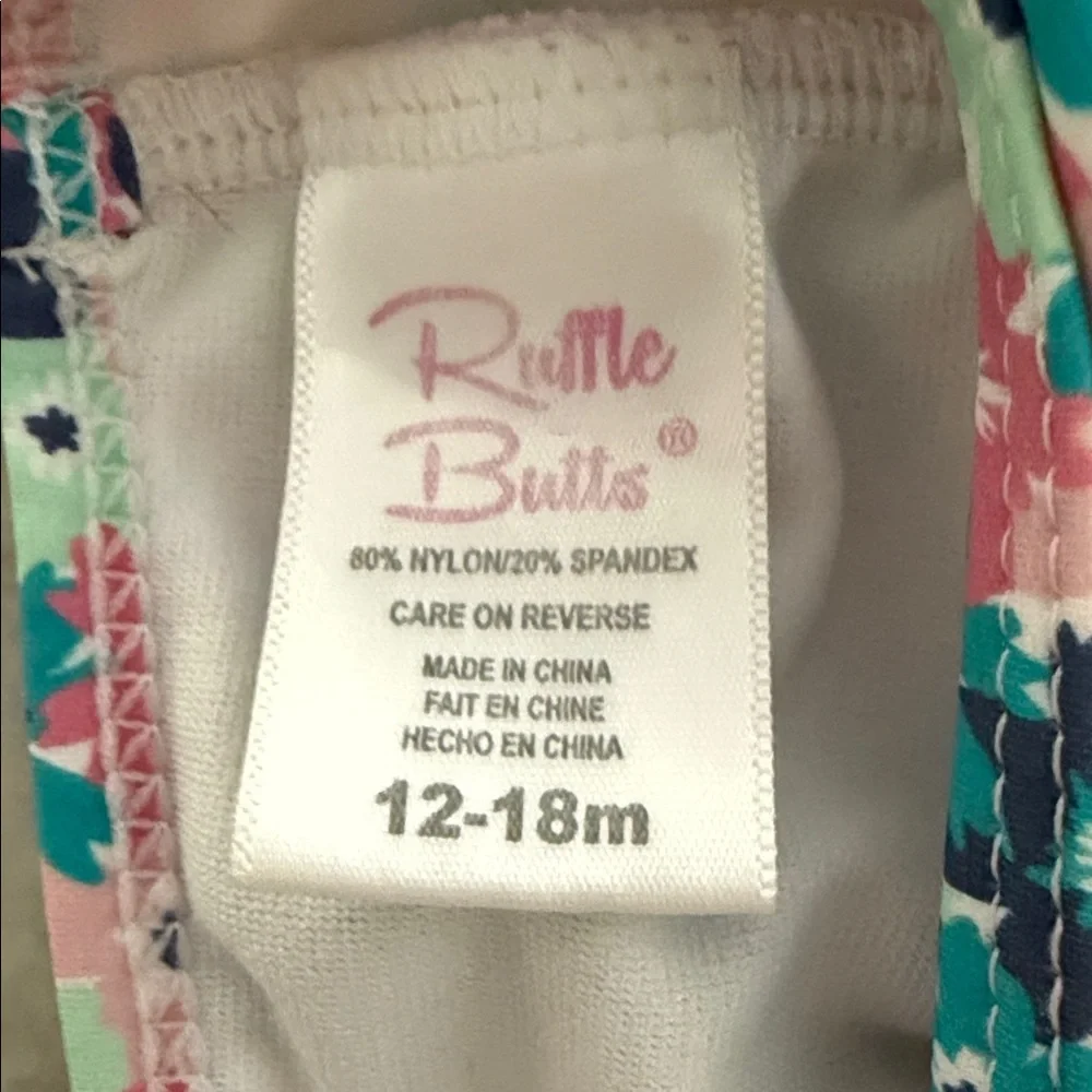 Ruffle Butts Pink Stripe & Floral Two-Piece Bikini